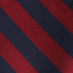 Burgundy & Navy Blue Stripes Fabric Necktie