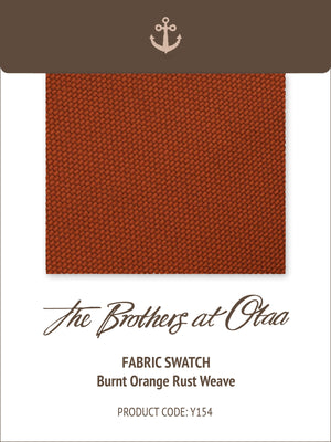 Fabric Swatch (Y154) - Burnt Orange Rust Weave
