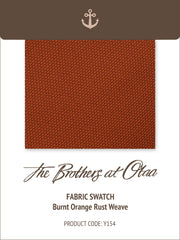 Burnt Orange Rust Weave Y154 Fabric Swatch
