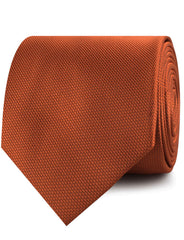 Burnt Orange Rust Weave Neckties