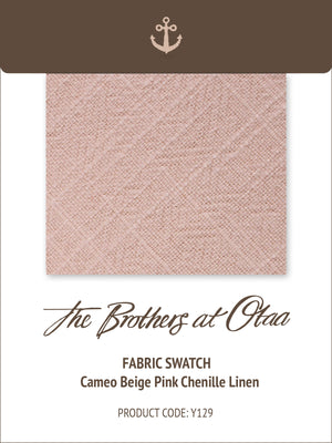 Fabric Swatch (Y129) - Cameo Beige Pink Chenille Linen
