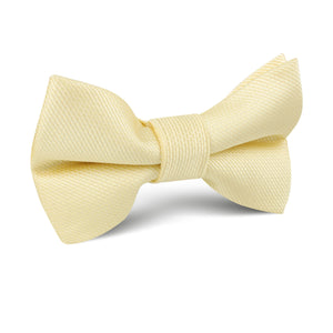 Canary Blush Yellow Weave Kids Bow Tie