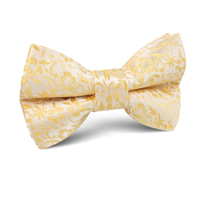 Canary Yellow Floral Fields Kids Bow Tie
