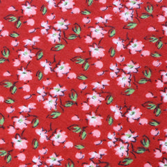 Cano Cristales Scarlet Floral Skinny Tie Fabric