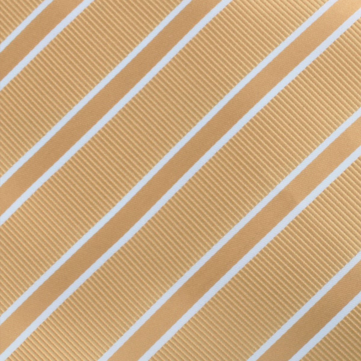 Champagne Gold Double Stripe Skinny Tie Fabric