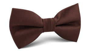 Chocolate Brown Twill Bow Tie