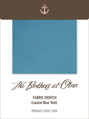 Fabric Swatch (Y368) - Coastal Blue Twill