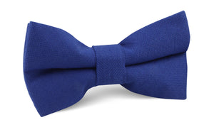 Cobalt Blue Linen Bow Tie