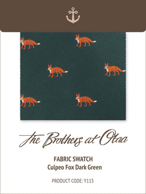 Fabric Swatch (Y115) - Culpeo Fox Dark Green