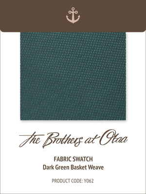 Fabric Swatch (Y062) - Dark Green Basket Weave