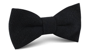 Mr Martin Black Linen Bow Tie