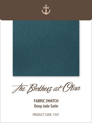 Fabric Swatch (Y347) - Deep Jade Satin