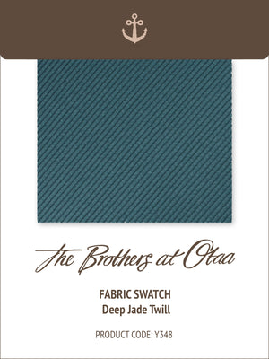 Fabric Swatch (Y348) - Deep Jade Twill