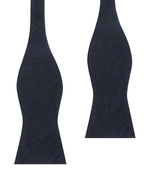 Deep Blue Cotswold Wool Self Bow Tie