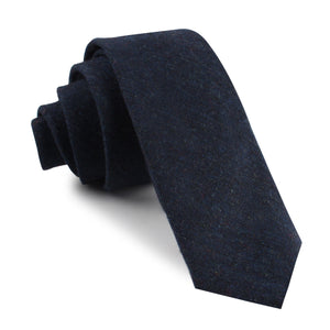 Deep Blue Cotswold Wool Skinny Tie
