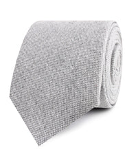 Dry Grey Donegal Linen Necktie