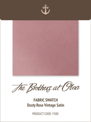 Fabric Swatch (Y380) - Dusty Rose Vintage Satin