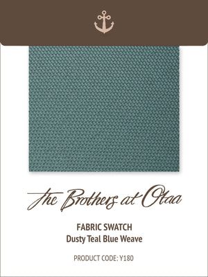 Fabric Swatch (Y180) - Dusty Teal Blue Weave