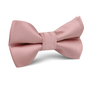 Dusty Blush Pink Satin Kids Bow Tie