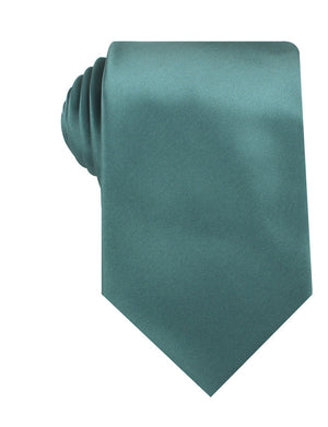 Dusty Jade Green Satin Necktie