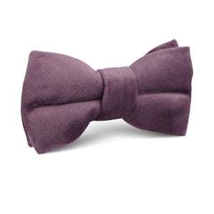 Dusty Lilac Purple Velvet Kids Bow Tie