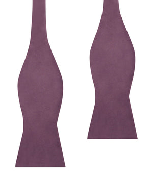 Dusty Lilac Purple Velvet Self Bow Tie