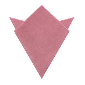 Dusty Rose Pink Linen Pocket Square