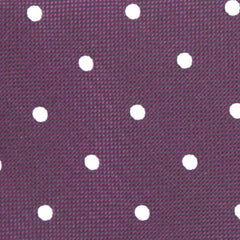 Eggplant Plum Purple with White Polka Dots Fabric Pocket Square M124