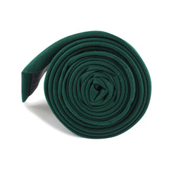 Emerald Green Cotton Necktie Side Roll