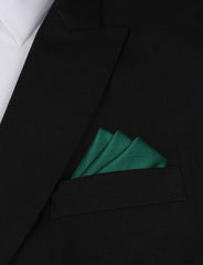 Emerald Green Cotton Oxygen Three Point Pocket Square Fold