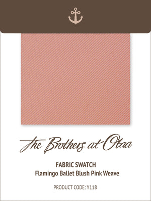 Fabric Swatch (Y118) - Flamingo Ballet Blush Pink Weave