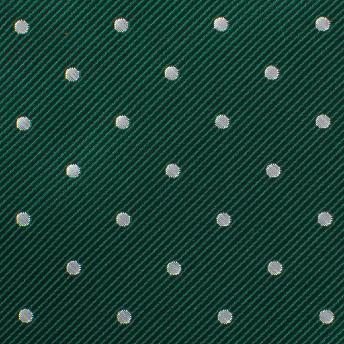 Forest Green Polka Dots Necktie Fabric
