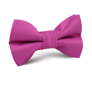 Fuchsia Pink Twill Kids Bow Tie