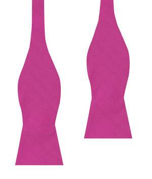 Fuchsia Pink Twill Self Bow Tie