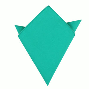 Green Teal Cotton Pocket Square