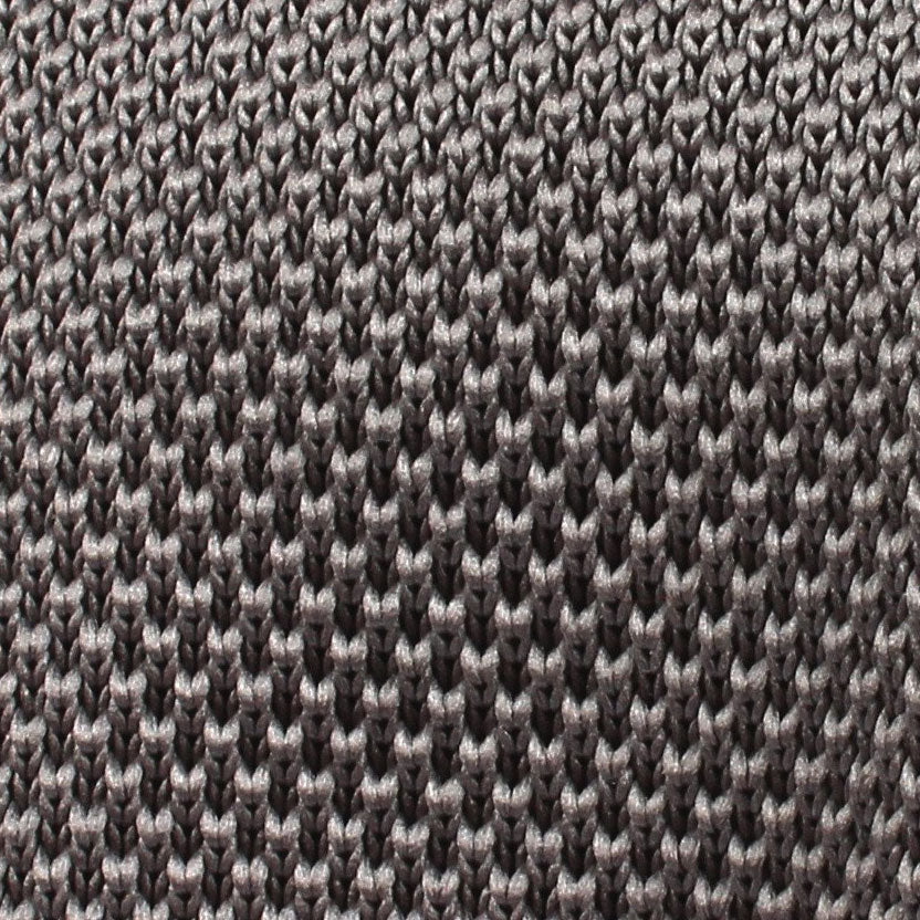 Grey Knitted Tie Fabric