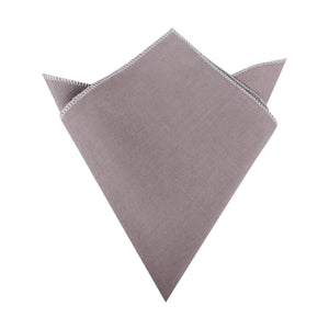 Grey Slub Linen Pocket Square