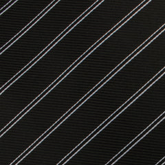 Boston Black Striped Pocket Square Fabric