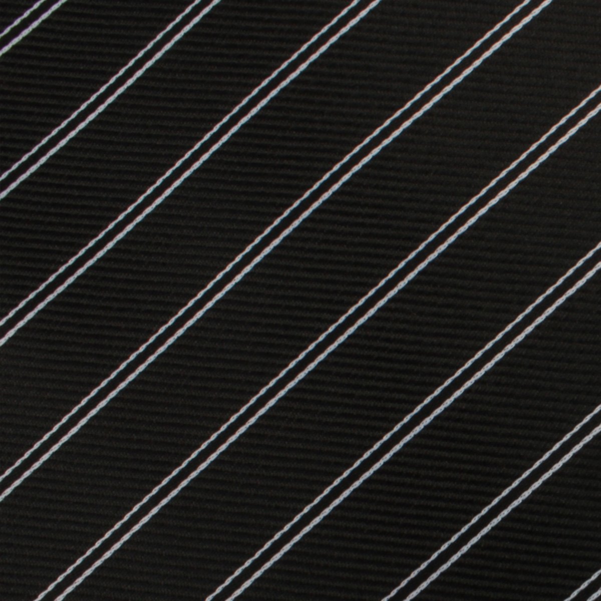 Boston Black Striped Skinny Tie Fabric