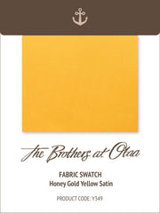 Honey Gold Yellow Satin Y349 Fabric Swatch
