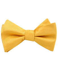 Honey Gold Yellow Twill Self Tied Bow Tie