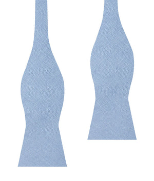 Ice Blue Linen Self Bow Tie