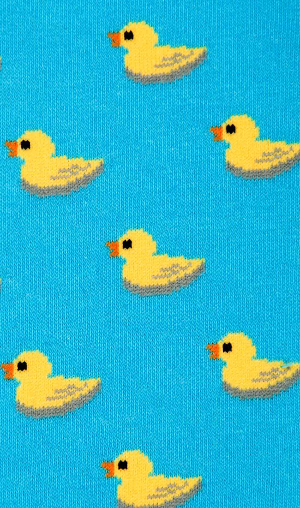 Island Blue Duck Socks Fabric