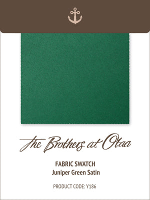 Fabric Swatch (Y186) - Juniper Green Satin
