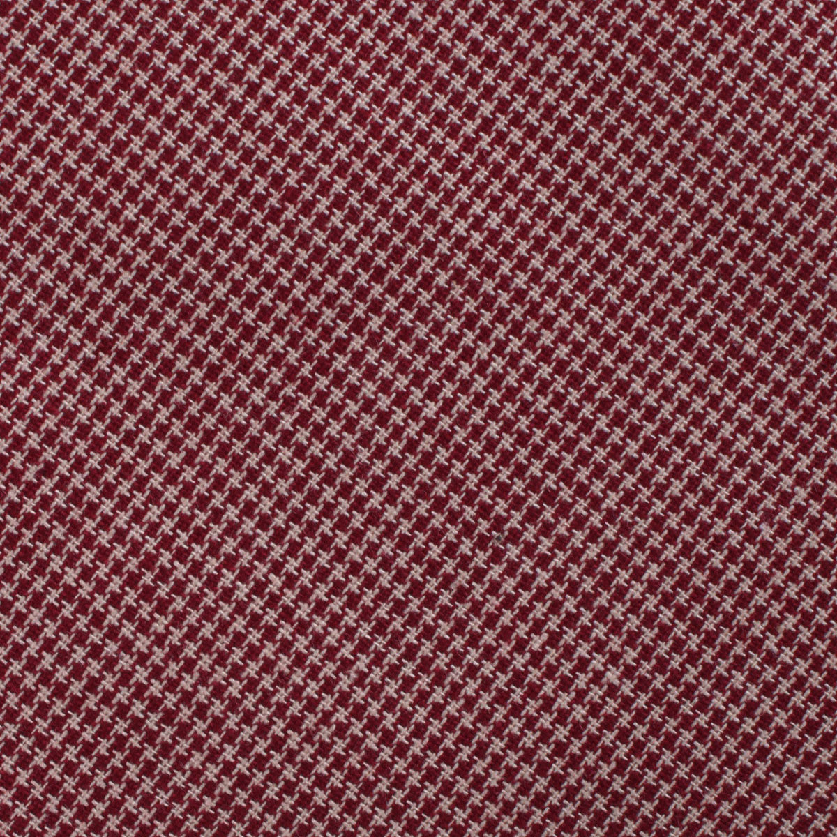 Khaki Red Houndstooth Blend Fabric Self Bowtie