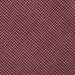 Khaki Red Houndstooth Blend Fabric Self Bowtie