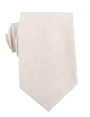 Khaki Twill Stripe Linen Necktie