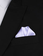 Lavender Purple Satin Winged Puff Pocket Square Fold