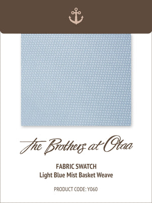Fabric Swatch (Y060) - Light Blue Mist Basket Weave