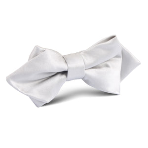 Light Grey Satin Diamond Bow Tie